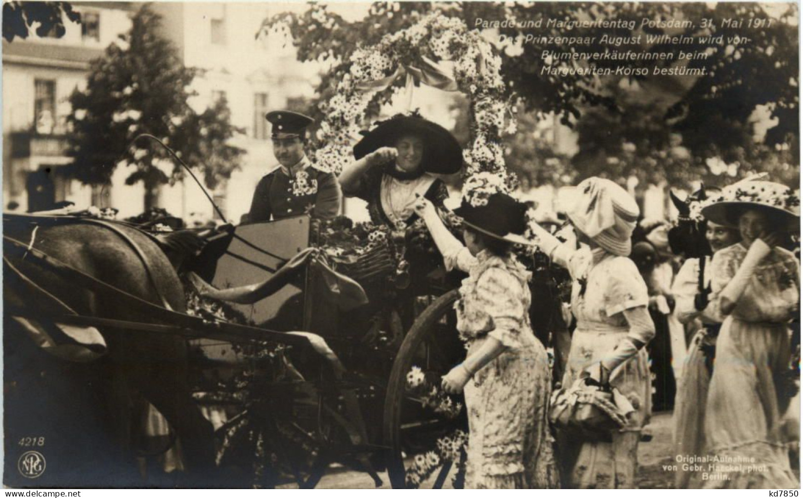 Margueritentag Potsdam 1911 - Prinzenpaar August Wilhelm - Potsdam