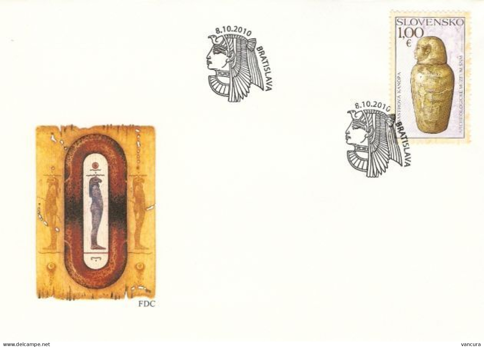 FDC 481 Joint Issue Of Slovakia And Egypt 2010 - Mythologie