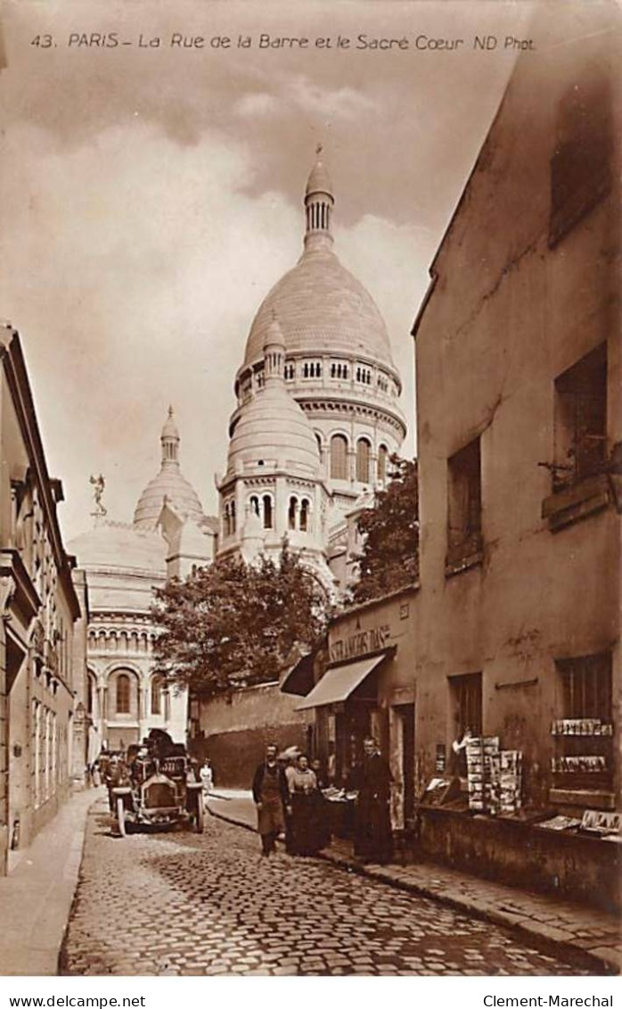 PARIS - La Rue De La Barre Et Le Sacré Coeur - Très Bon état - Arrondissement: 18