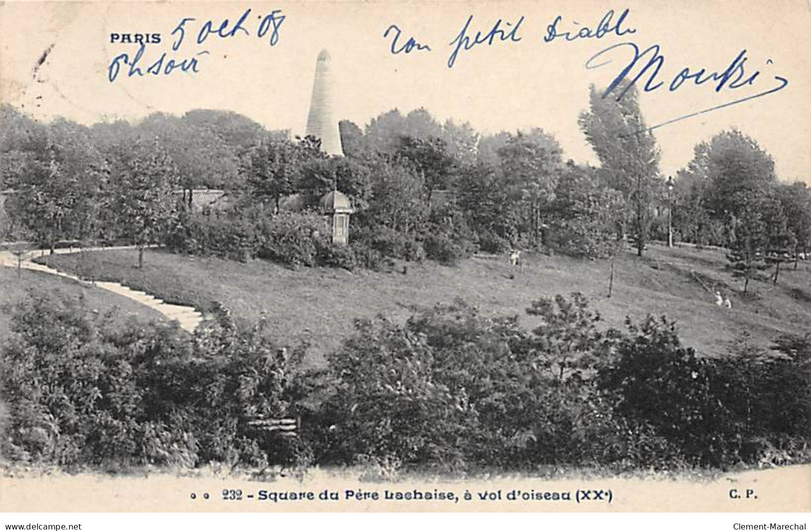 PARIS - Square Du Père Lachaise, à Vol D'oiseau - Très Bon état - District 20