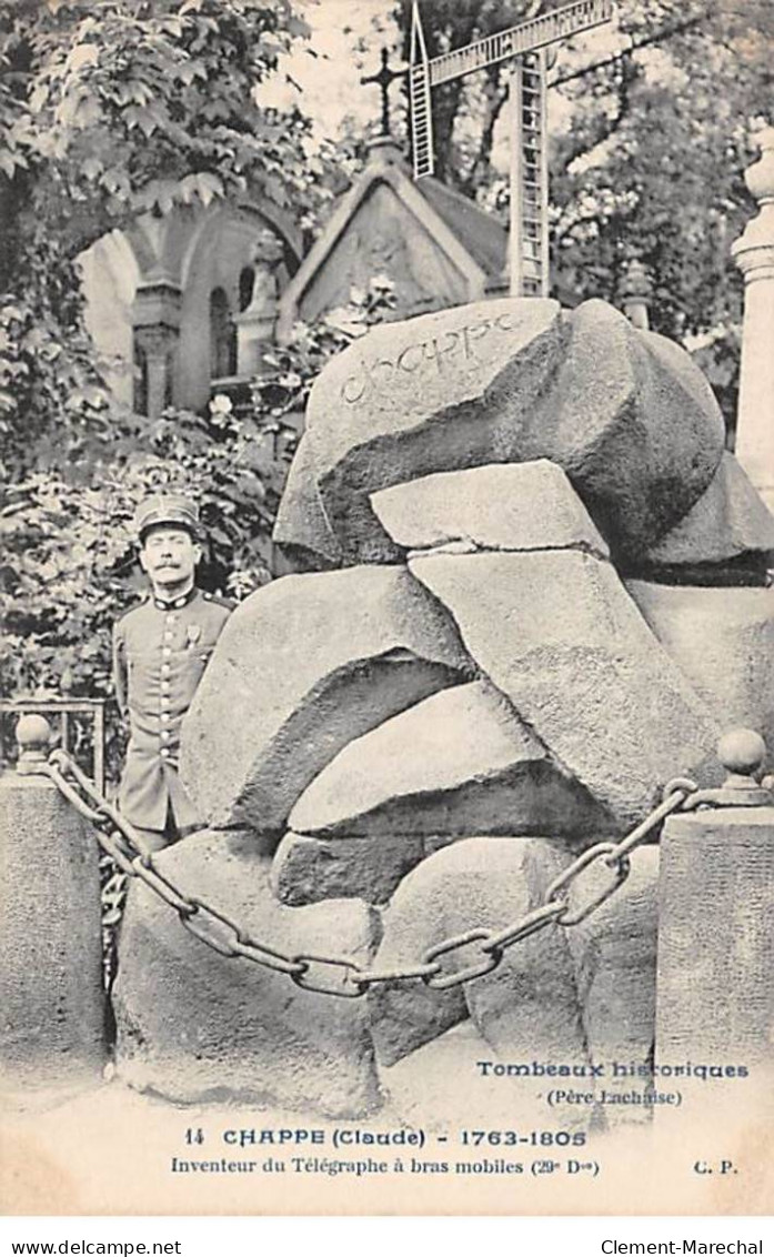 PARIS - Père Lachaise - Tombeaux Historiques - CHAPPE Claude - Très Bon état - Distrito: 20