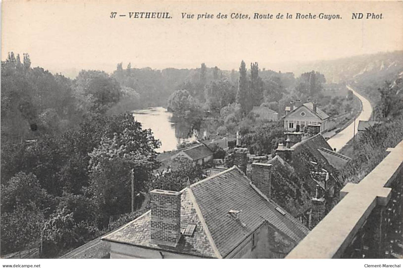 VETHEUIL - Vue Prise Des Côtes, Route De La Roche Guyon - Très Bon état - Vetheuil