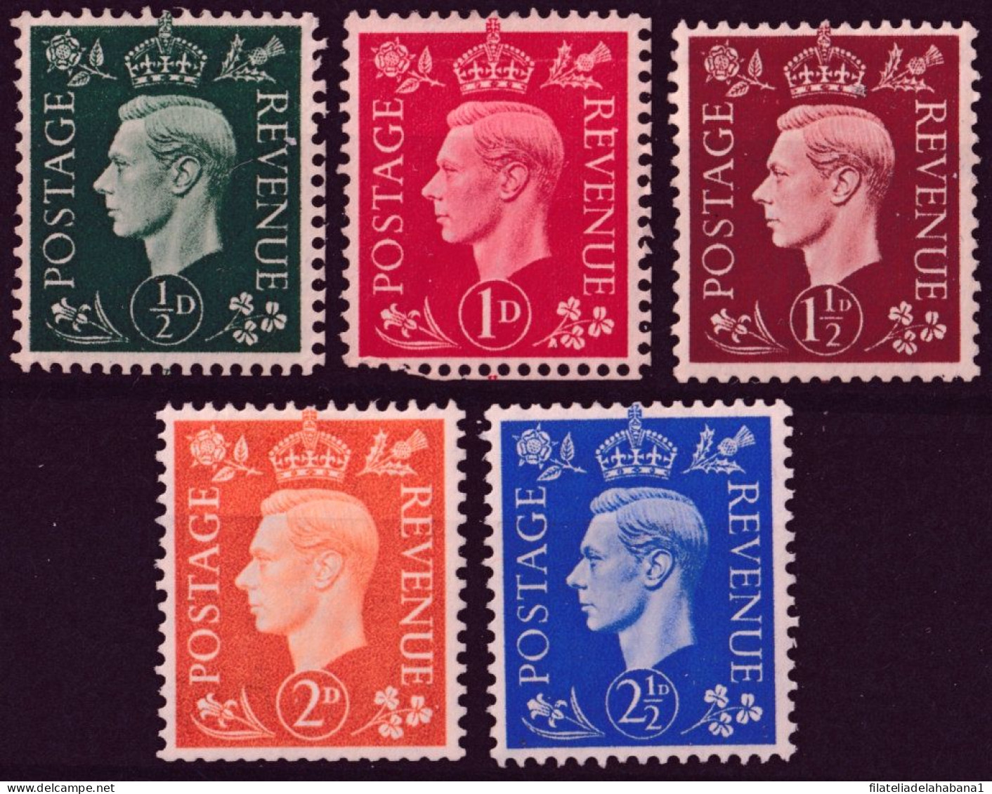 F-EX50272 ENGLAND UK GB 1937 MH KING GEORGE VI INVERTED WATERMARK.  - Ongebruikt