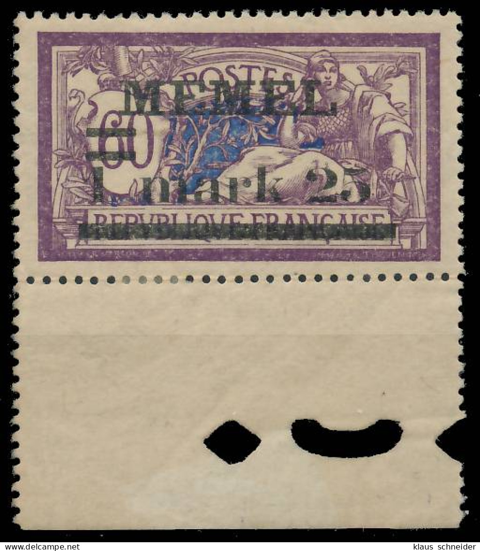 MEMEL 1920 Nr 27yI Ungebraucht Gepr. X472E3A - Memelgebiet 1923