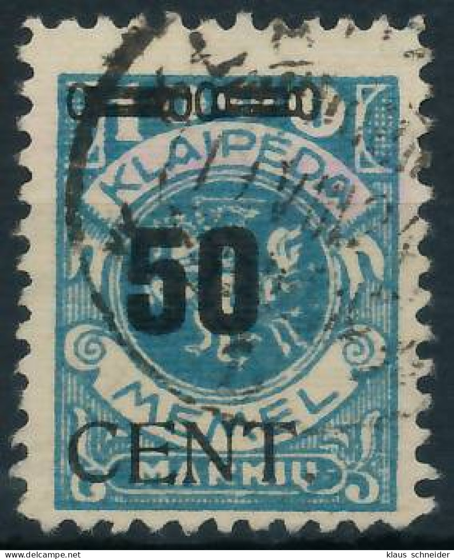 MEMEL 1923 Nr 191 Gestempelt Gepr. X478A02 - Memel (Klaipeda) 1923