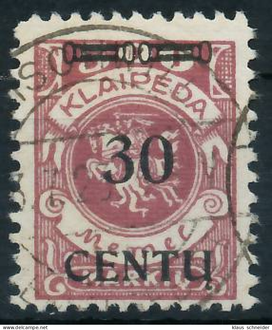 MEMEL 1923 Nr 172BI Zentrisch Gestempelt Gepr. X478AA6 - Memelgebiet 1923