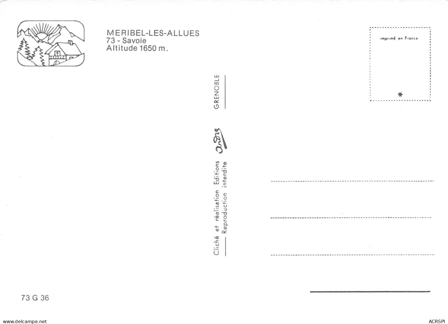 73 Méribel-Mottaret Les Allues 1650 Arrivée Des Pistes (Scan R/V) N° 33 \MS9040 - Brides Les Bains