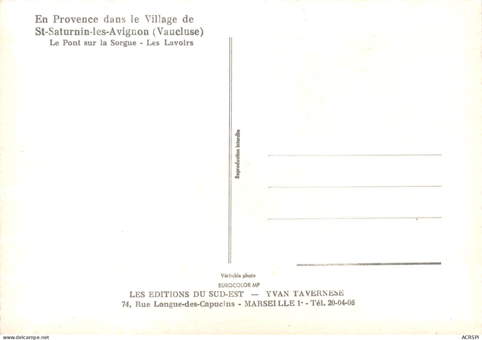 84 Saint-Saturnin-lès-Avignon Le Pont Sur La Sorgue (Scan R/V) N° 38 \MS9076 - Sorgues