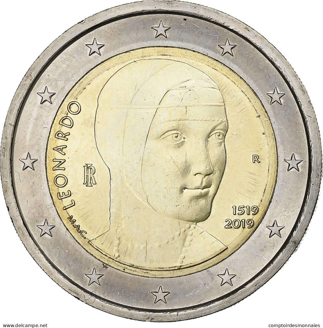 Italie, 2 Euro, 2019, Bimétallique, SPL - Italien