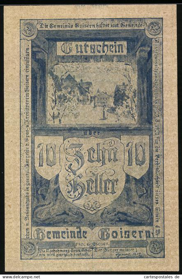 Notgeld Goisern 1920, 10 Heller, Ortspartie Im Frühling  - Oesterreich