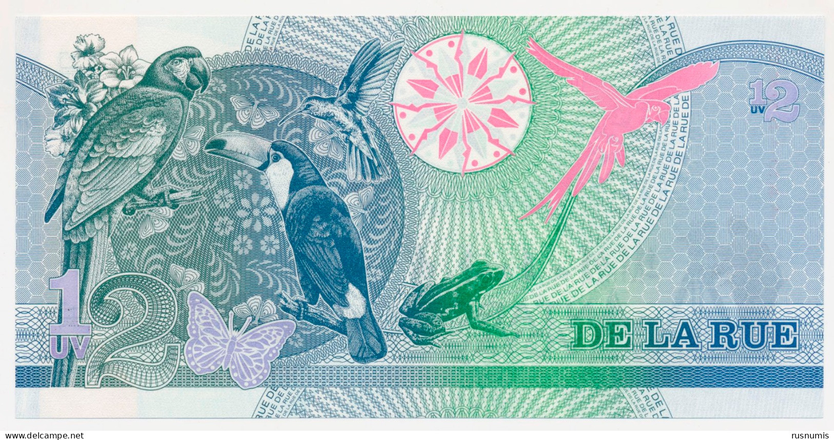 DE LA RUE SPECIMEN TEST NOTE ANTARCTIC VOYAGE PENGUIN BIRD FROG BUTTERFLY UNC - Altri & Non Classificati