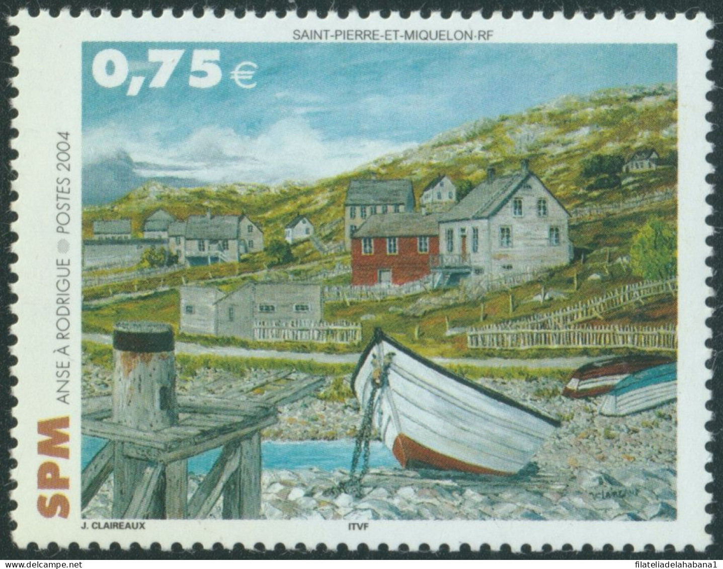 F-EX50332 SAINT PIERRE ET MIQUELON MNH 2004 ART PAINTING SHIP.  - Neufs