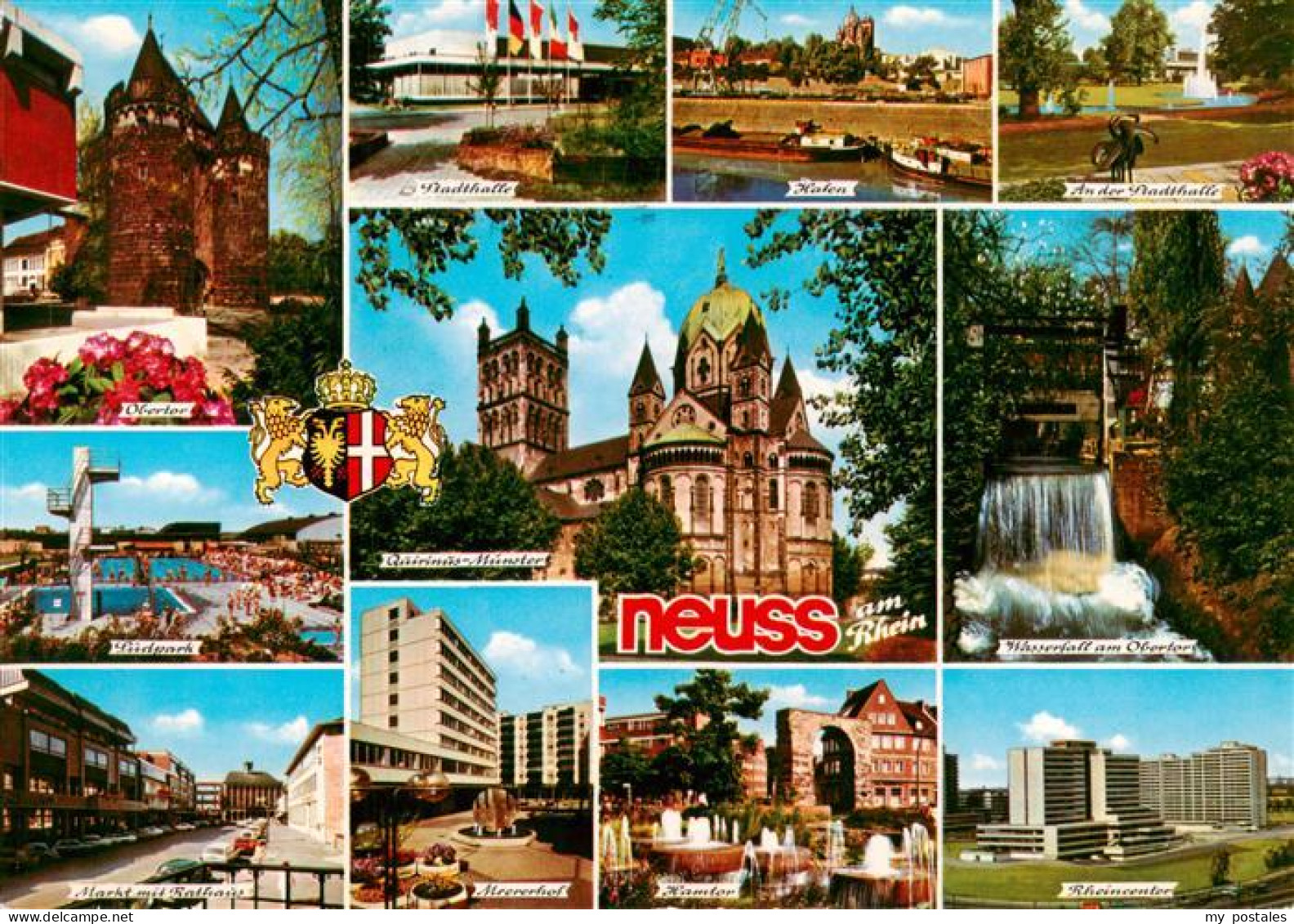 73943917 Neuss Obertor Stadthalle Hafen Muenster Freibad Wasserfall Markt Rahtau - Neuss