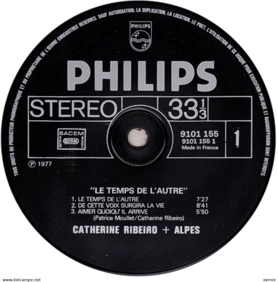 CATHERINE RIBERO + ALPES  LE TEMPS DE L'AUTRE - Other - French Music