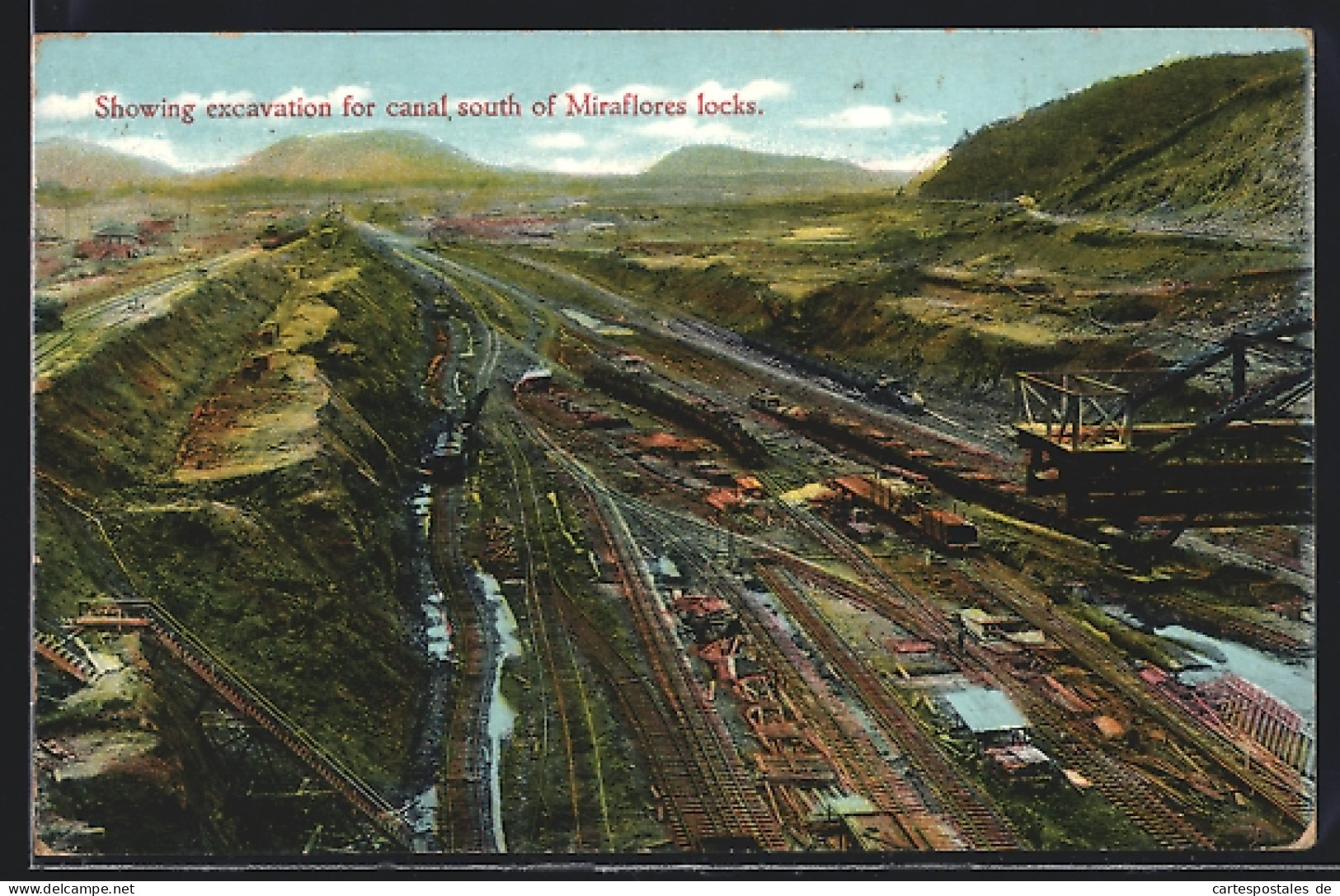 AK Miraflores, Showing Excavation For Canal, South Of Miraflores Locks  - Panama