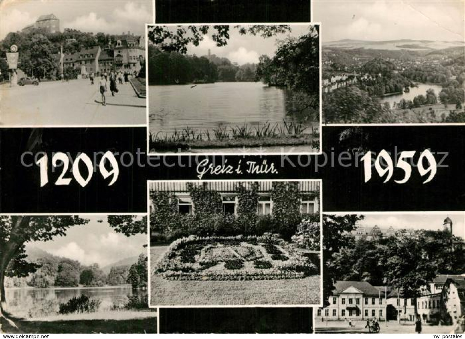 73249872 Greiz Thueringen Teilansichten Blumenuhr Schloss Greiz Thueringen - Greiz