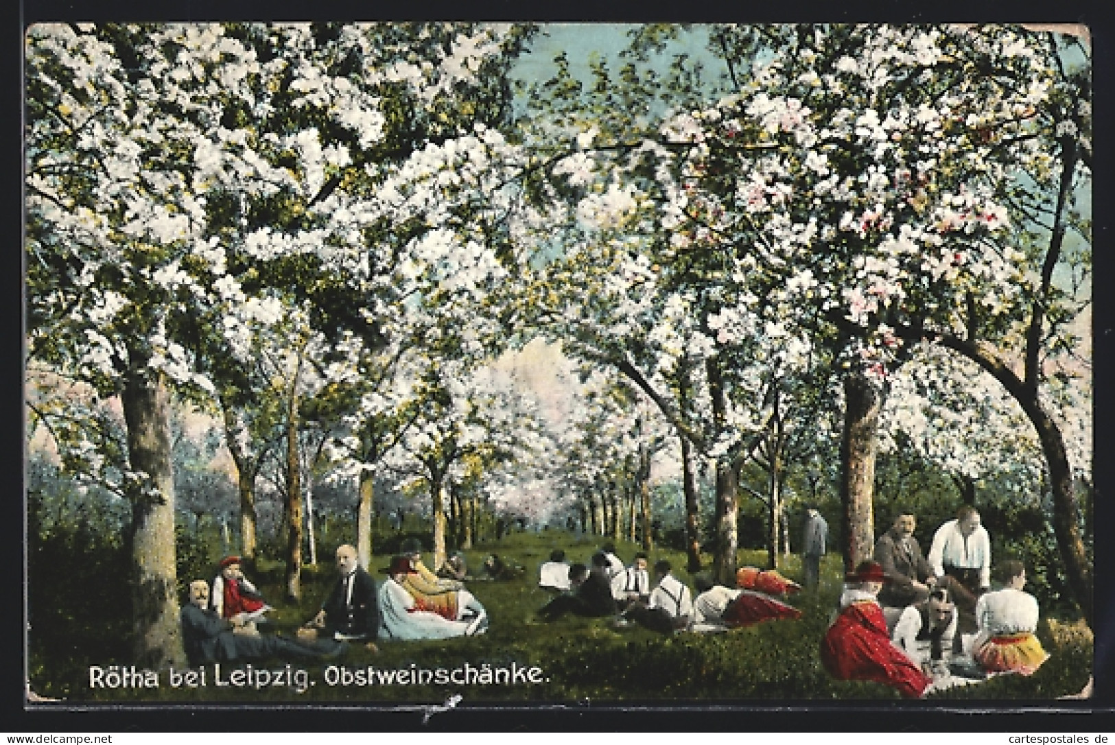 AK Rötha Bei Leipzig, Obstweinschänke Unter Blühenden Bäumen  - Roetha