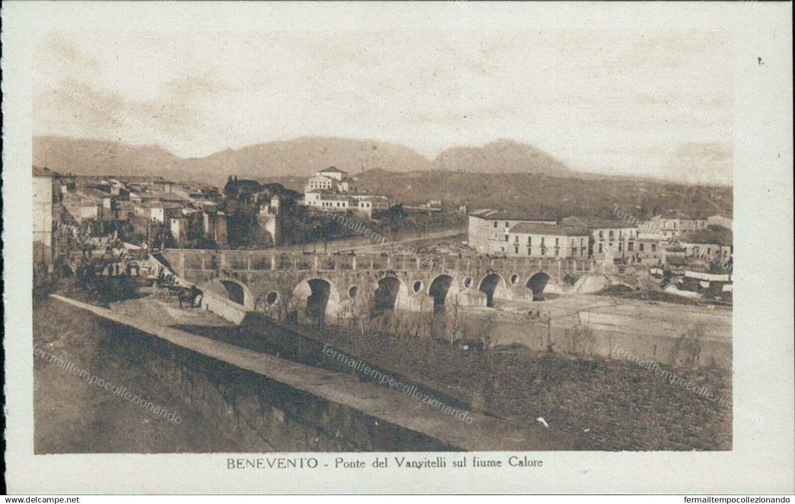 V758 Cartolina Benevento Citta' Ponte Del Vanvitelli Sul Fiume Calore Campania - Benevento