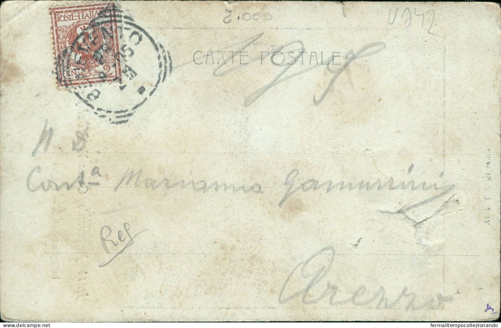 V742 Cartolina Benevento Citta' Corso Vittorio Emanuele Dal Ponte Calore 1905 - Benevento