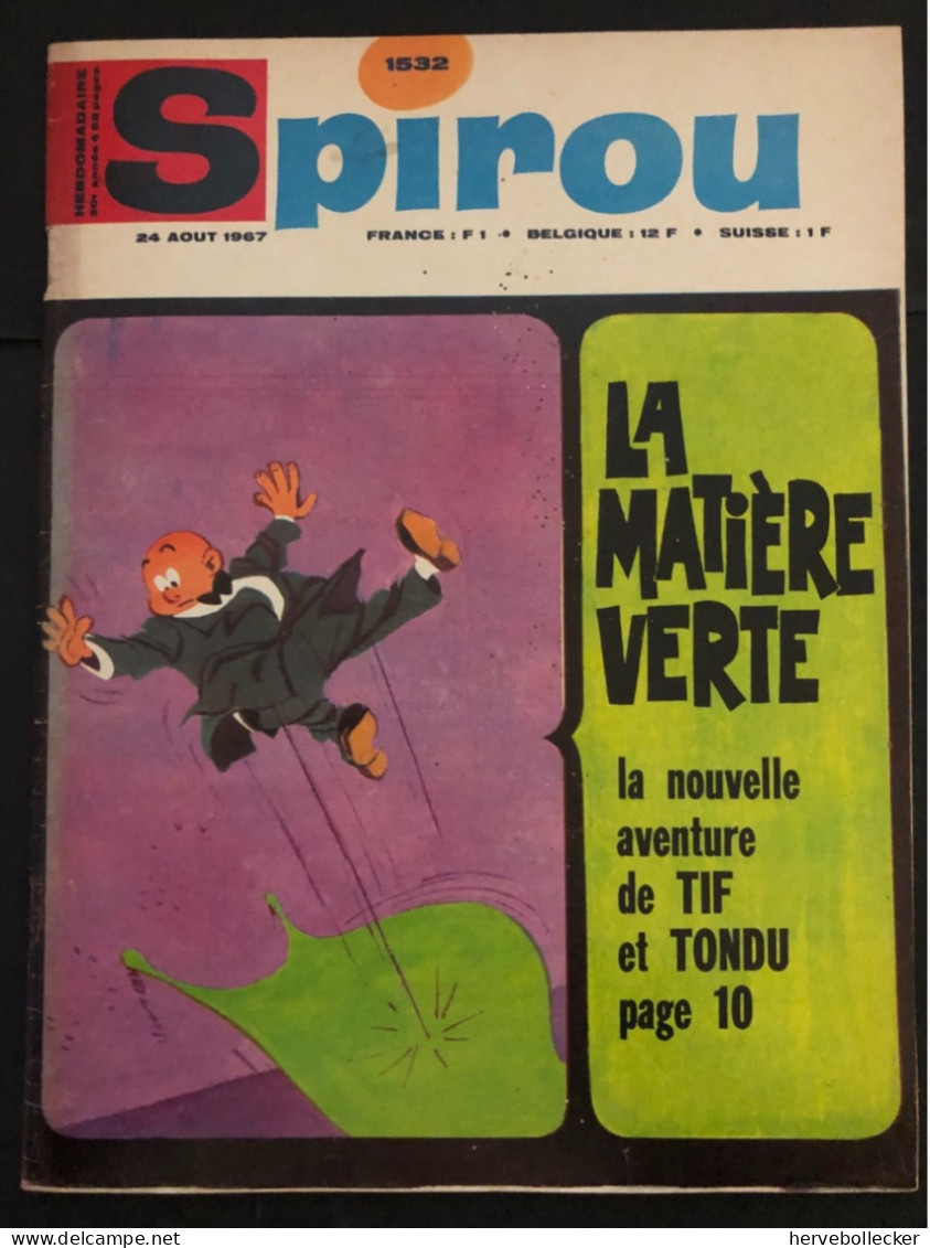 Spirou Hebdomadaire N° 1532 -1967 - Spirou Magazine