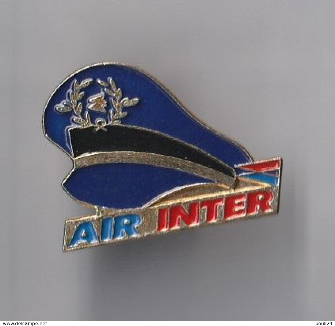 PIN'S THEME AVION COMPAGNIE AIR INTER CASQUETTE DE PILOTE - Avions