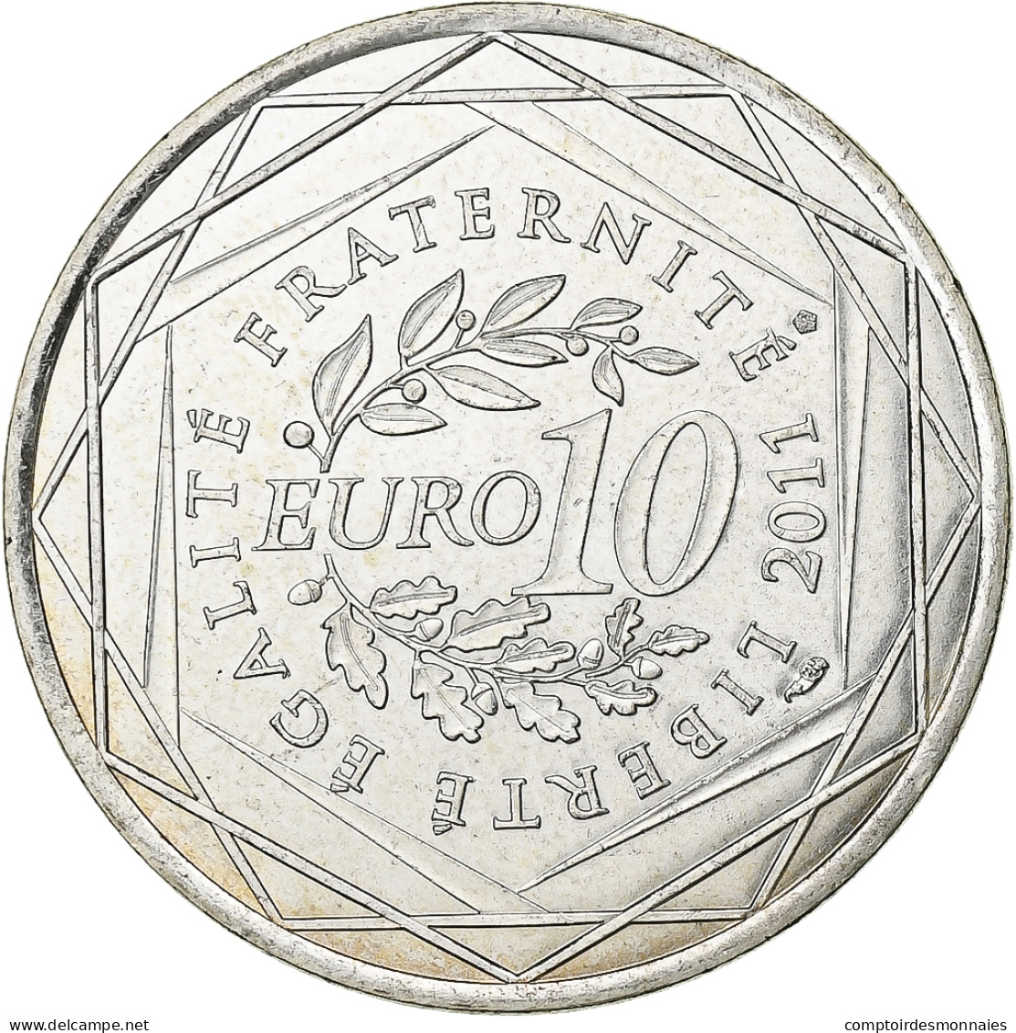 France, 10 Euro, 2011, Argent, SPL - France