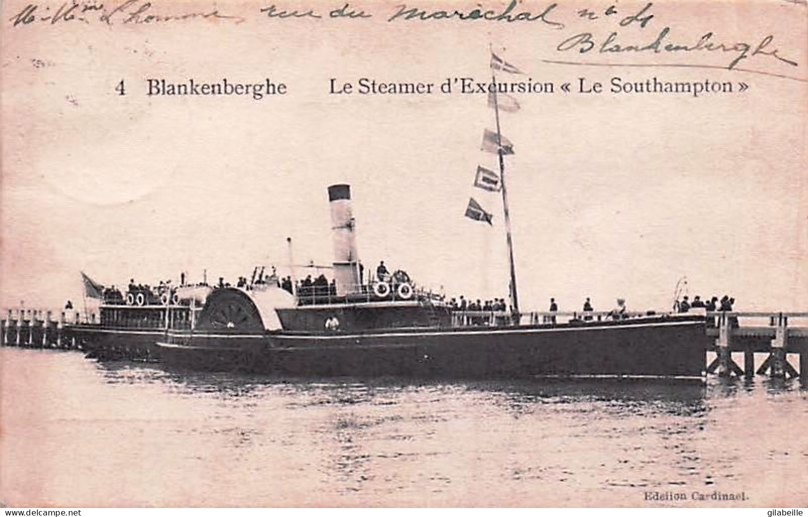 BLANKENBERGE - BLANKENBERGHE - Le Steamer D'excursion " Le Southampton " 1911 - Blankenberge