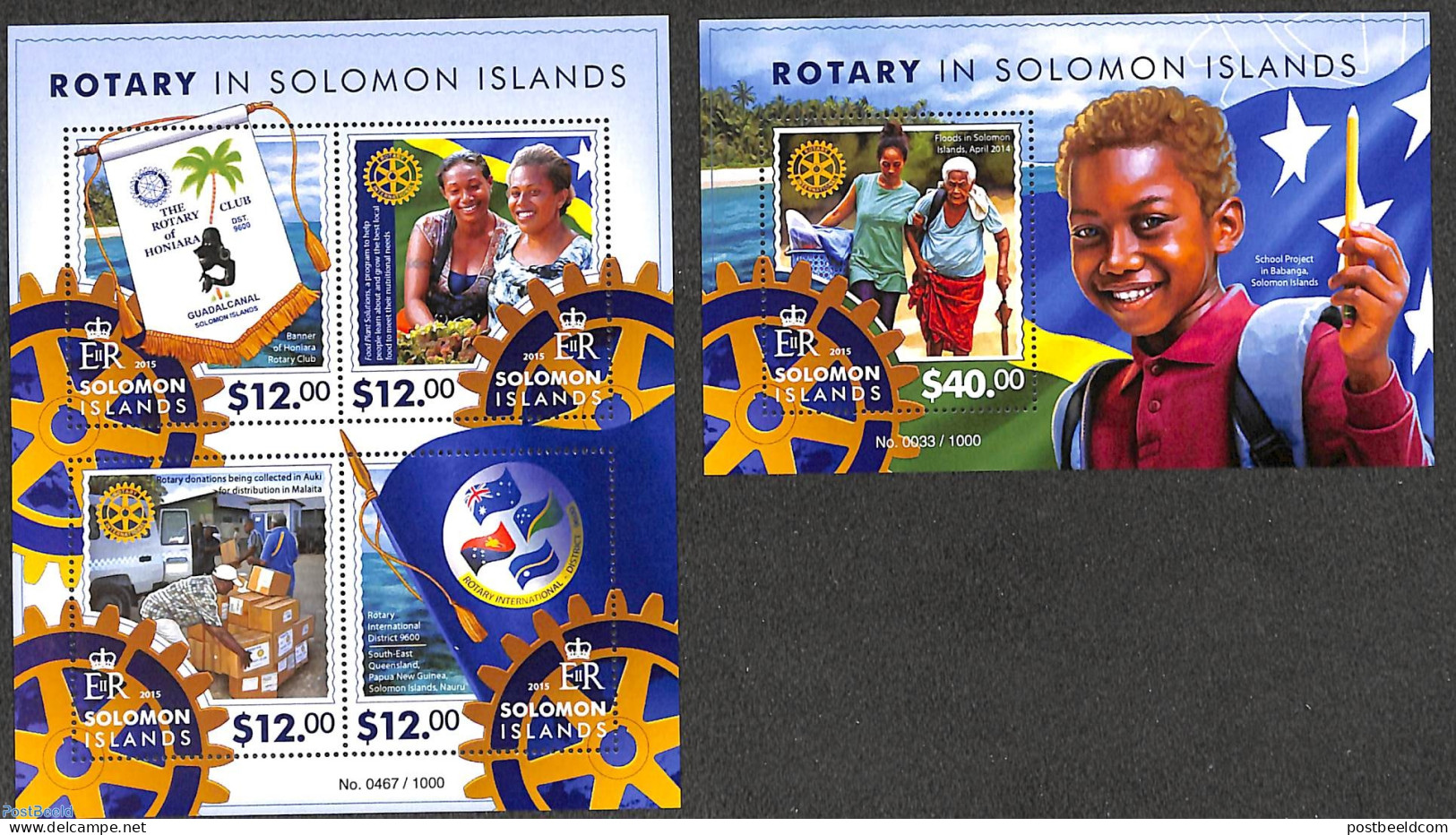 Solomon Islands 2015 Rotary 2 S/s, Mint NH, Various - Rotary - Rotary, Lions Club