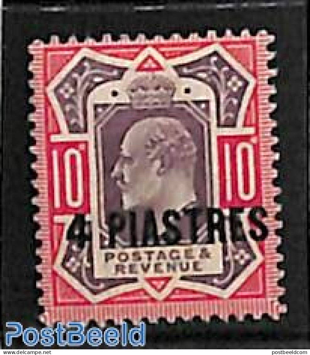 Great Britain 1902 Levant, 4pia, Stamp Out Of Set, Mint NH - Ungebraucht