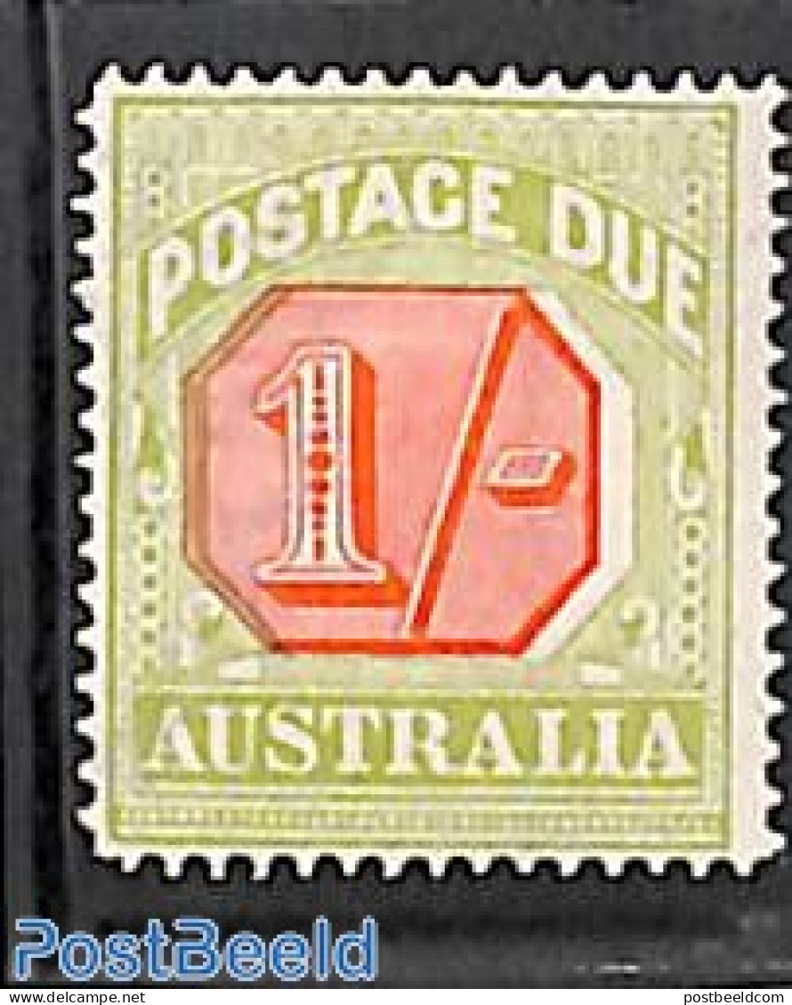 Australia 1909 1sh, Postage Due, Perf. 14, Unused (hinged) - Sonstige & Ohne Zuordnung