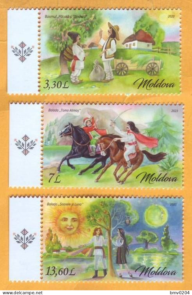 2023  Moldova Moldavie  Postal Stamps Issue „Masterpieces Of Romanian Folklore” 3v Mint - Moldavie