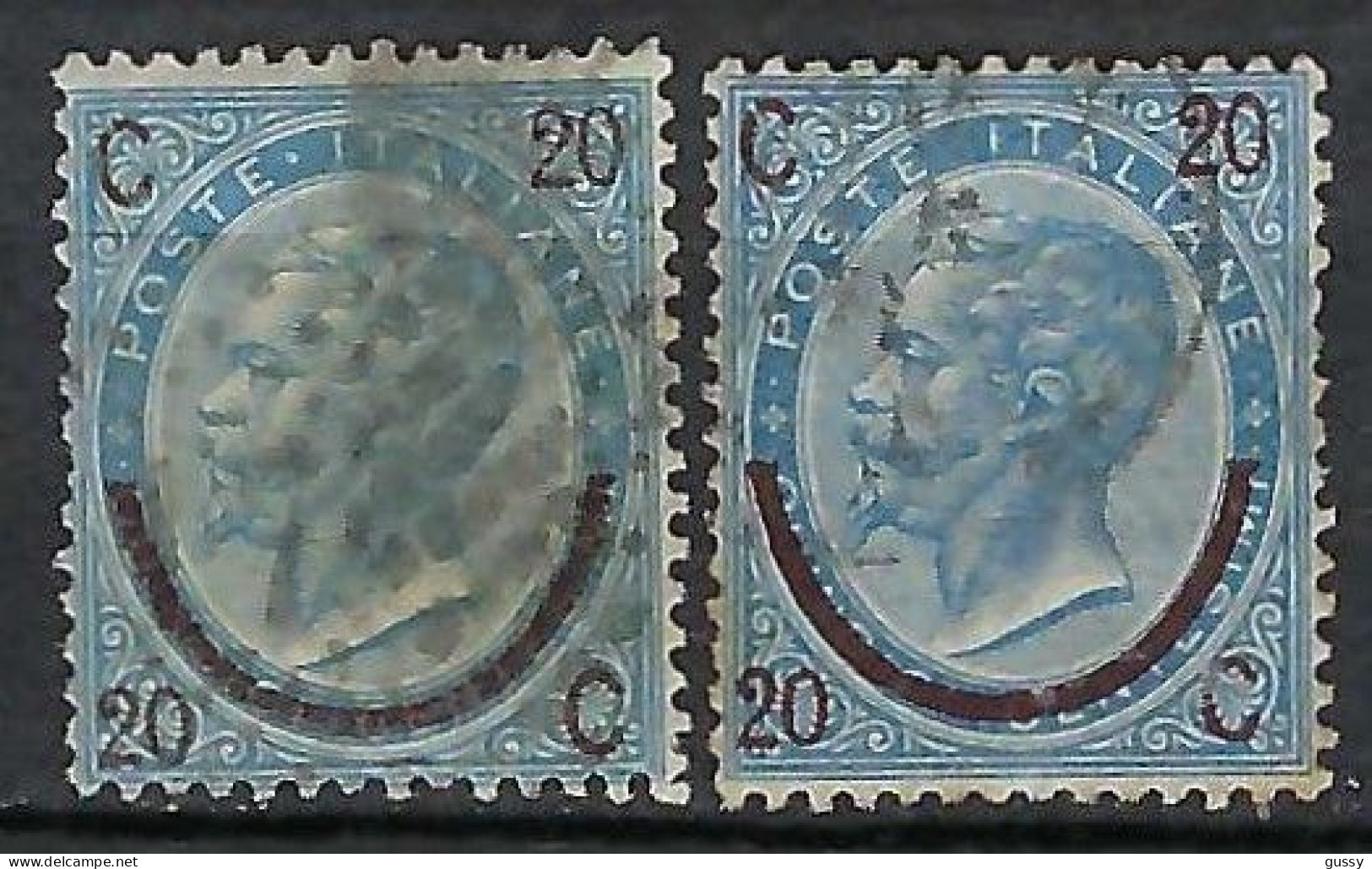 ITALIE Ca. 1890: 2x Le Y&T 22, 2 Nuances - Used