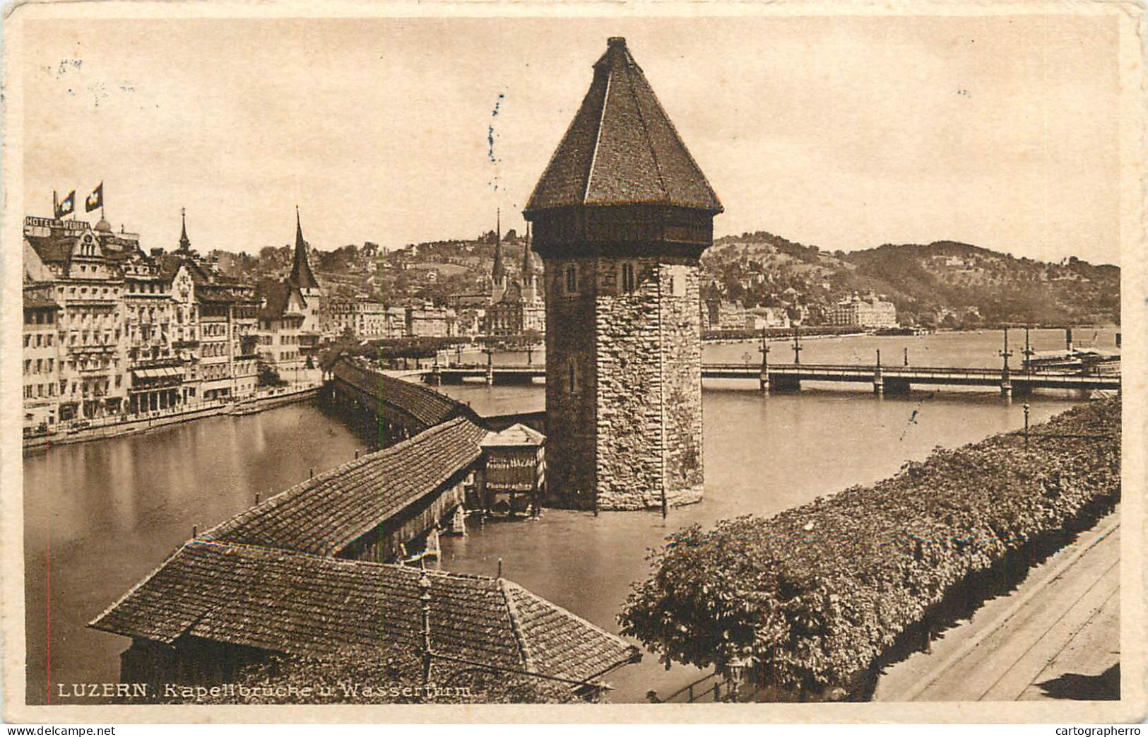 Switzerland Postcard Luzern Kapellbrucke U Wasserturm - Luzern