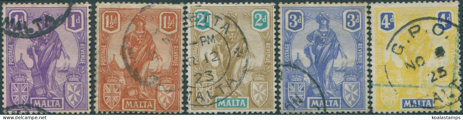 Malta 1922 SG126-132 Emblamatic Figure FU - Malta