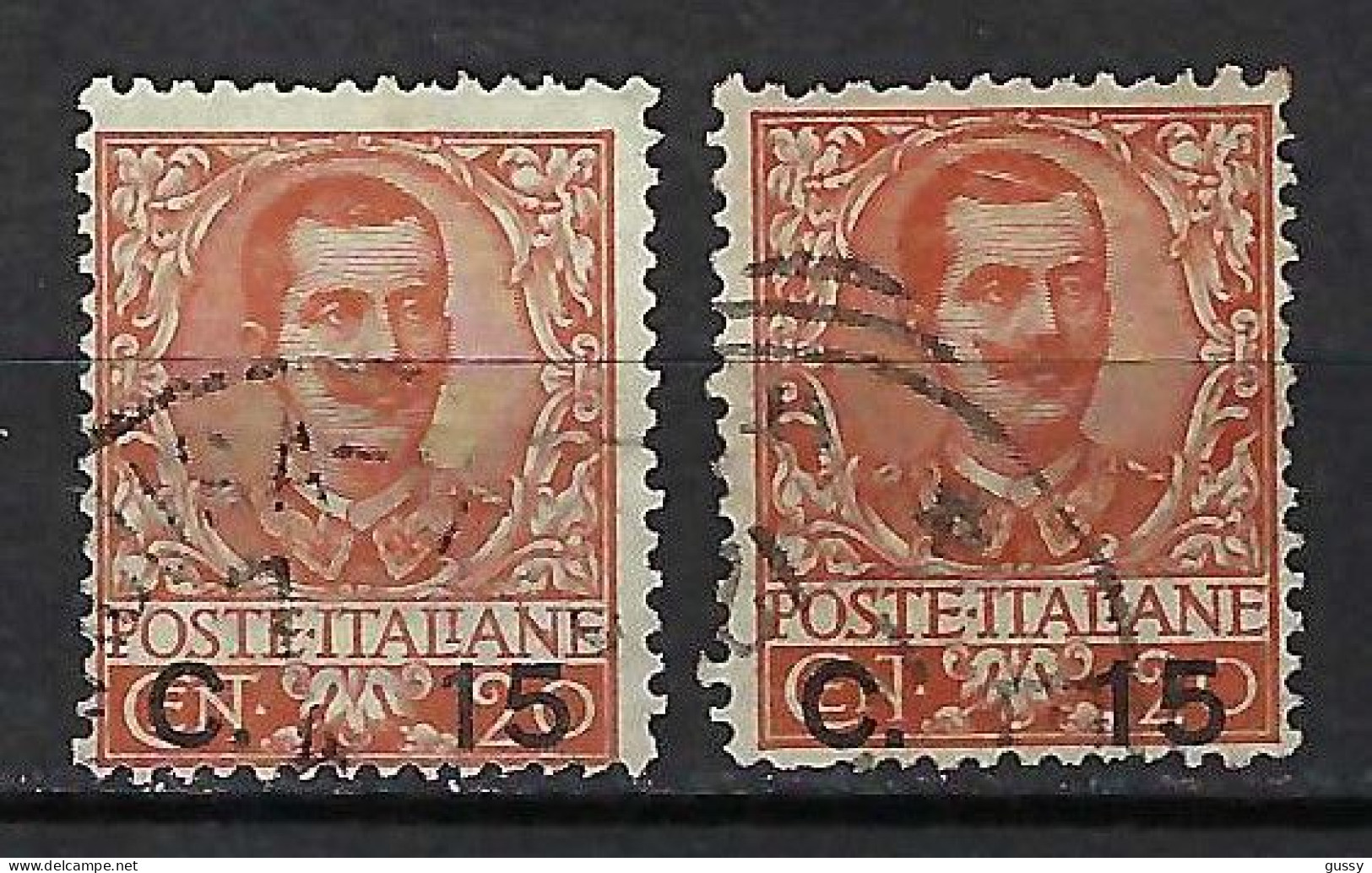 ITALIE Ca.1905: 2x Le Y&T 75, 2 Nuances - Gebraucht