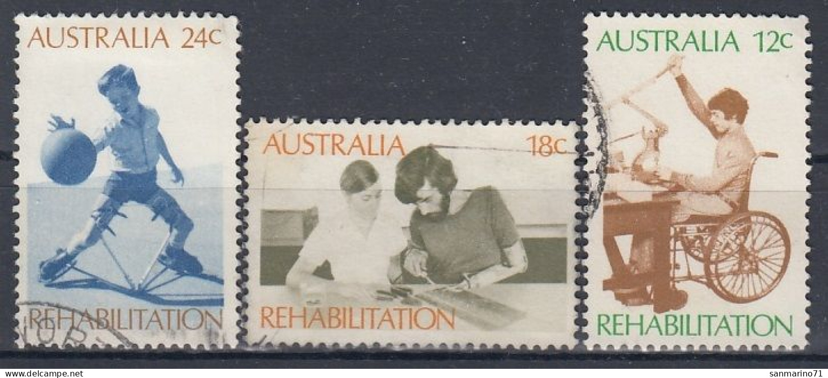 AUSTRALIA 495-497,used,falc Hinged - Handicaps