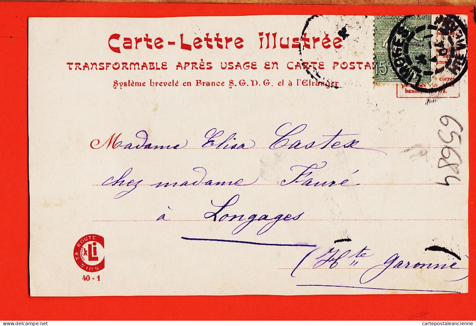 32951 / ⭐ Carte-Lettre ROYER 40-1 EYMOUTIERS 87-Haute Vienne (•◡•) Cascade De La VIROLLE 1904 à Elisa CASTEX Longages - Eymoutiers