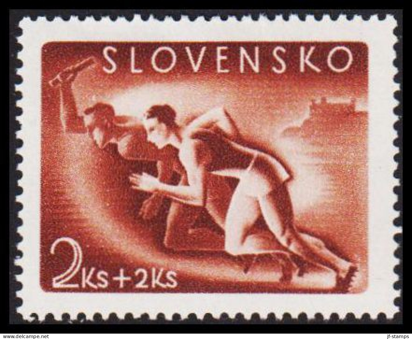 1944. SLOVENSKO Sport 2 Ks Hinged.  (Michel 150) - JF546006 - Unused Stamps