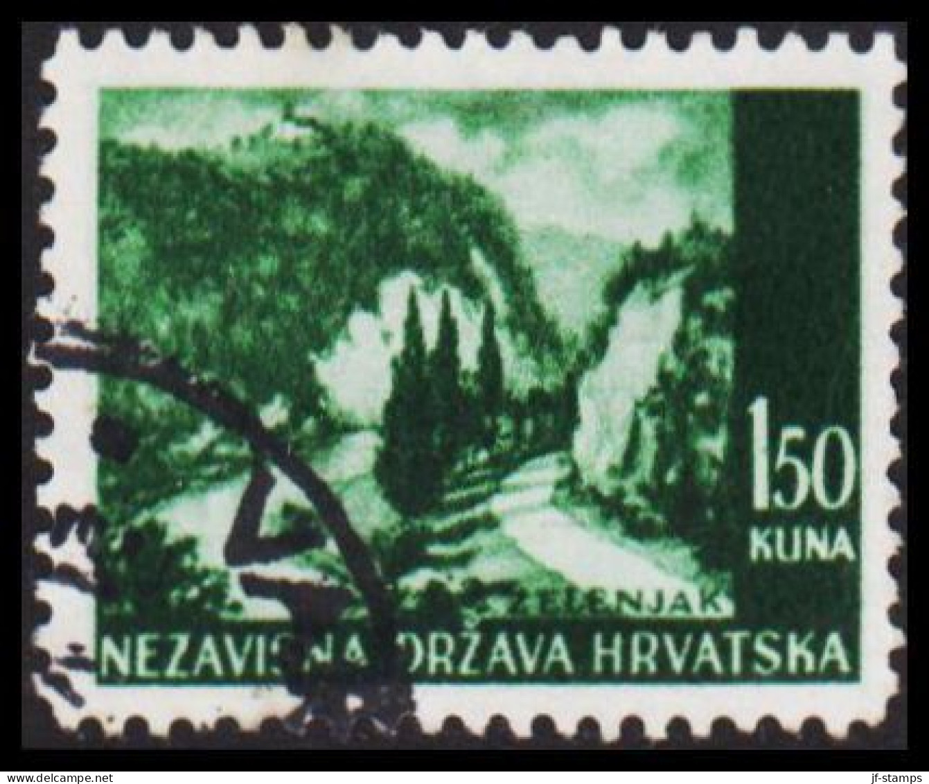 1941-1942. HRVATSKA Landscapes 1,50 KUNA.  (Michel 51) - JF546045 - Croatie