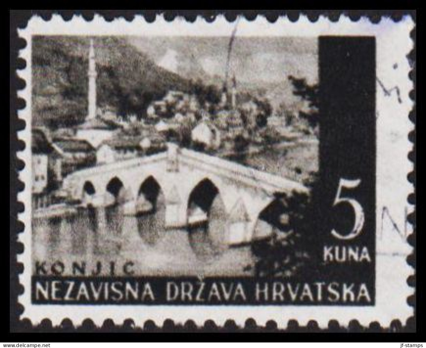 1941-1942. HRVATSKA Landscapes 5 KUNA.  (Michel 55) - JF546049 - Croatie