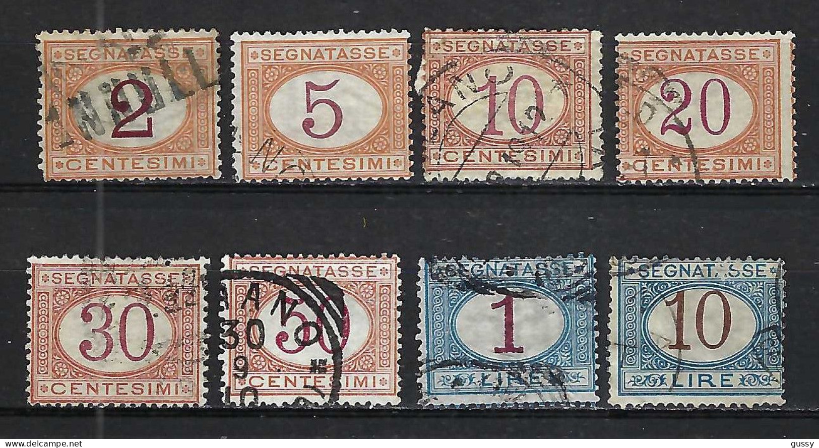 ITALIE Taxe Ca. 1870-1903: 2x Le YT 7 Obl., 2 Nuances - Taxe