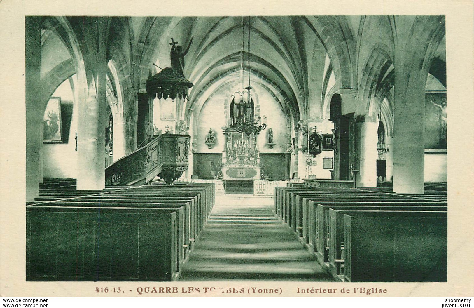 CPA Quarre Les Tombes-Intérieur De L'église       L1103 - Quarre Les Tombes