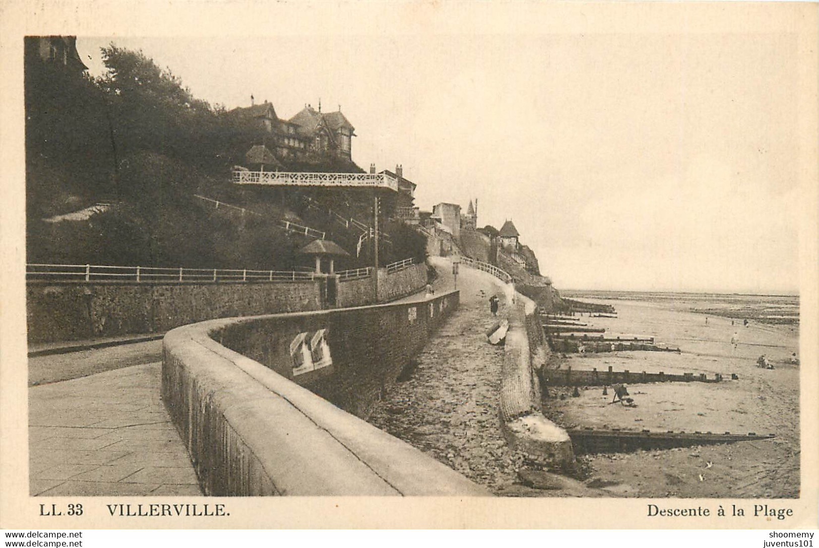 CPA Villerville-Descente à La Plage-Timbre      L1101 - Villerville