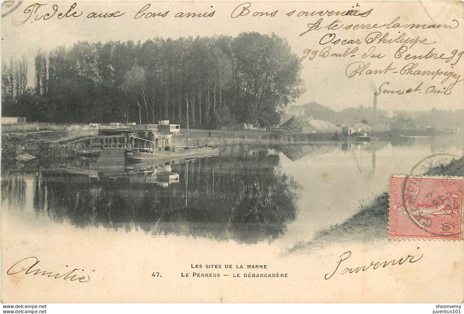 CPA Le Perreux Bry-Le Débarcadère-Timbre     L1226 - Villeneuve Saint Georges