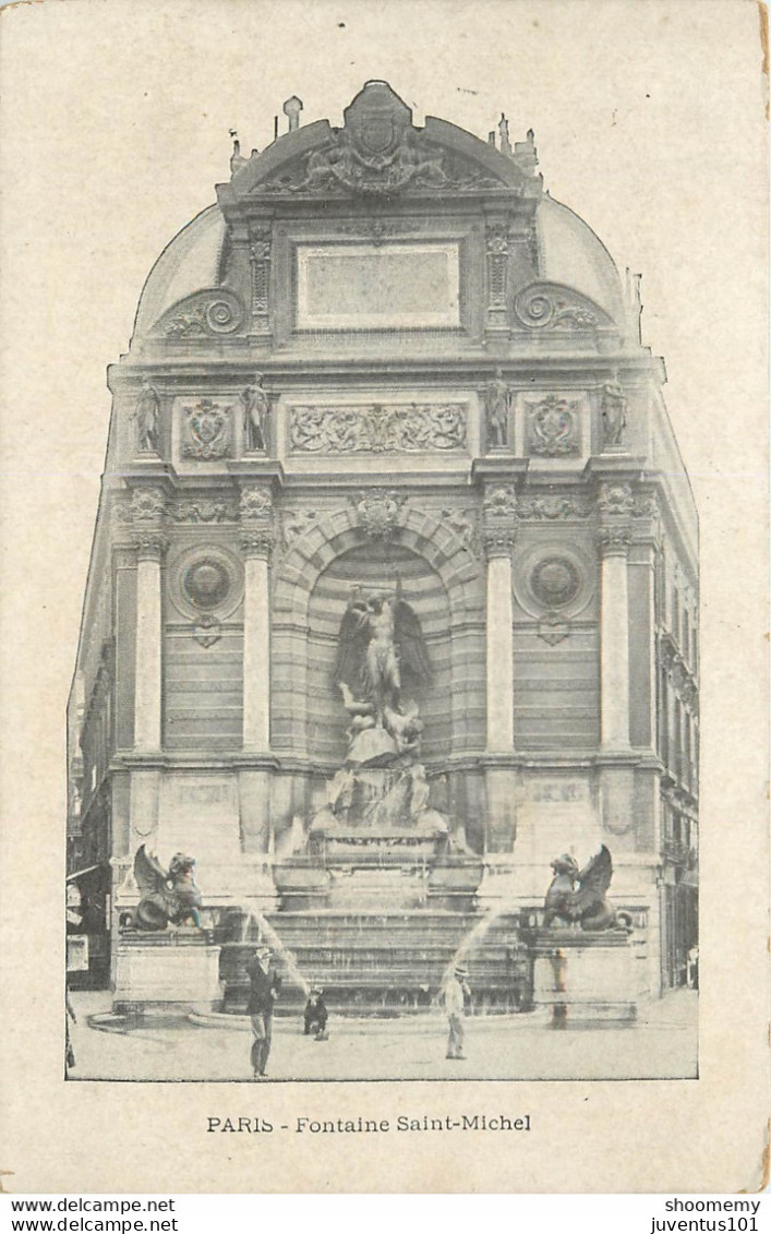 CPA Paris-Fontaine Saint Michel     L1172 - Sacré-Coeur