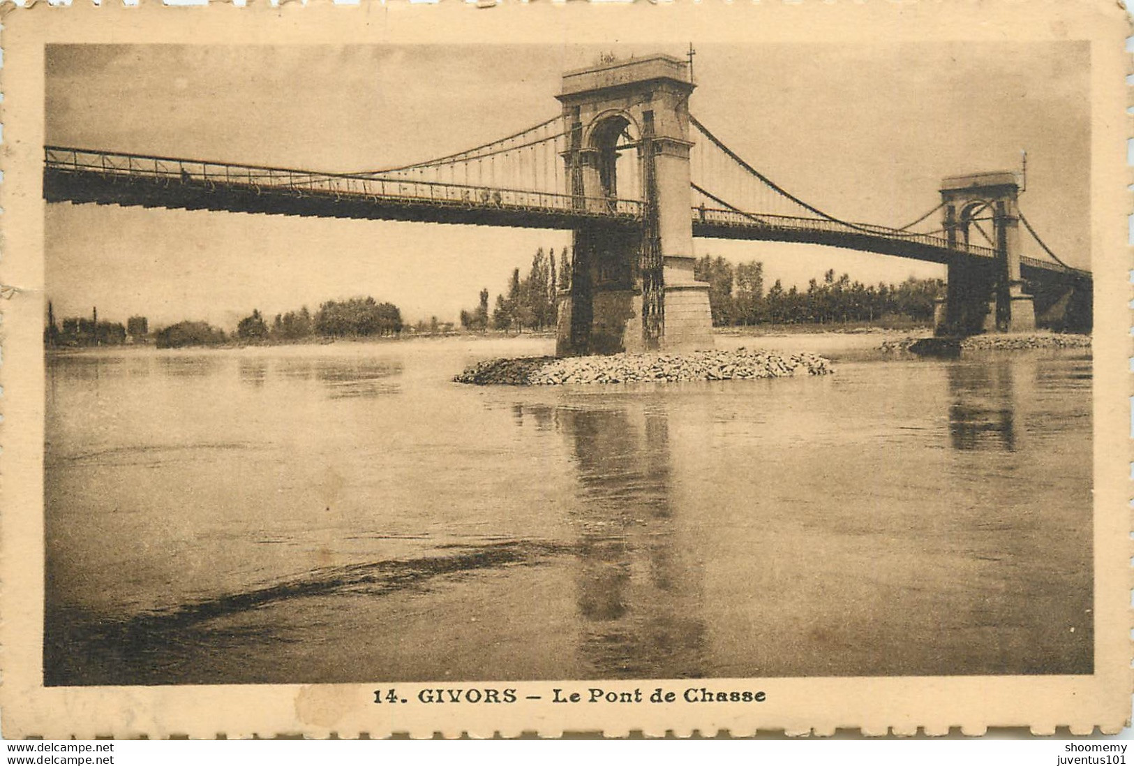 CPA Givors-Le Pont De Chasse-Timbre     L1270 - Givors