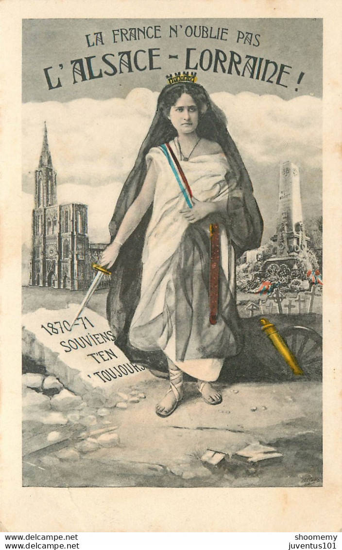 CPA La France N'oublie Pas L'Alsace Lorraine      L1853 - Alsace