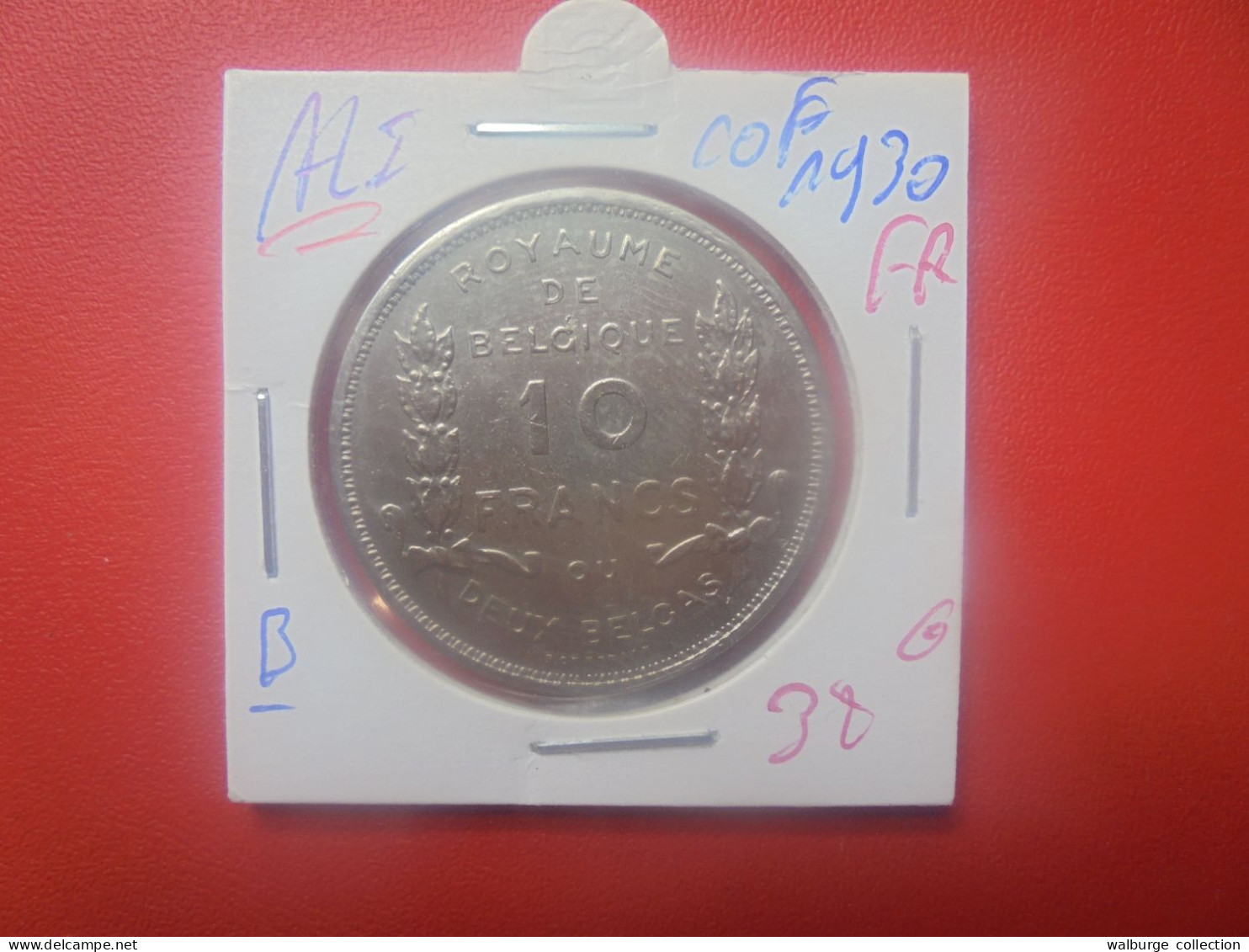 Albert 1er. 10 FRANCS 1930 FR POS.B (A.2) - 10 Francs & 2 Belgas