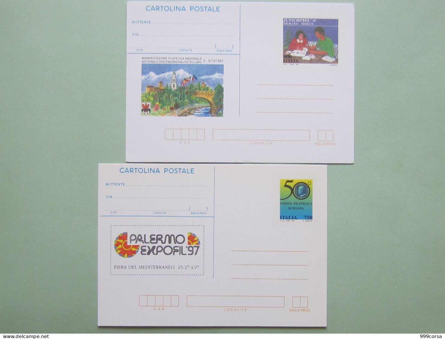 ITALIA 1994-1996-1997, Manifestaz.Filatelica Naz.Verona 94-96, Merano E Palermo 97, 4 Cart. Postali - Ganzsachen
