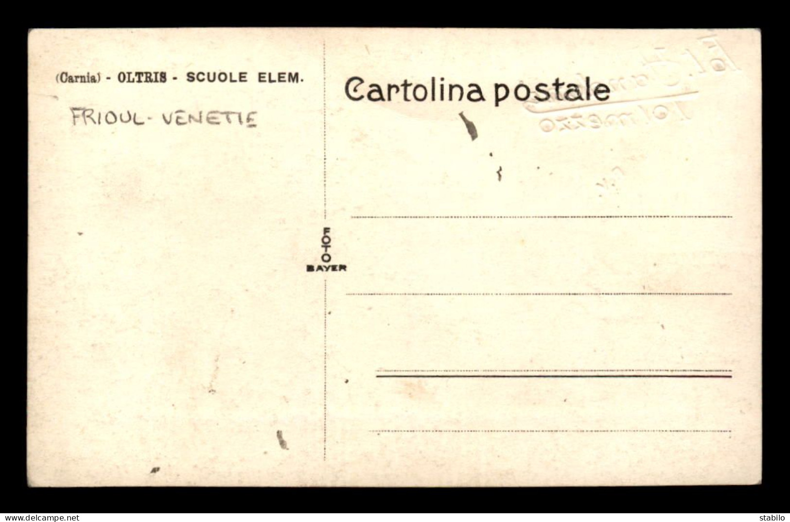 ITALIE - OLTRIS - SCUOLE ELEM - CARTE PHOTO ORIGINALE - Autres & Non Classés